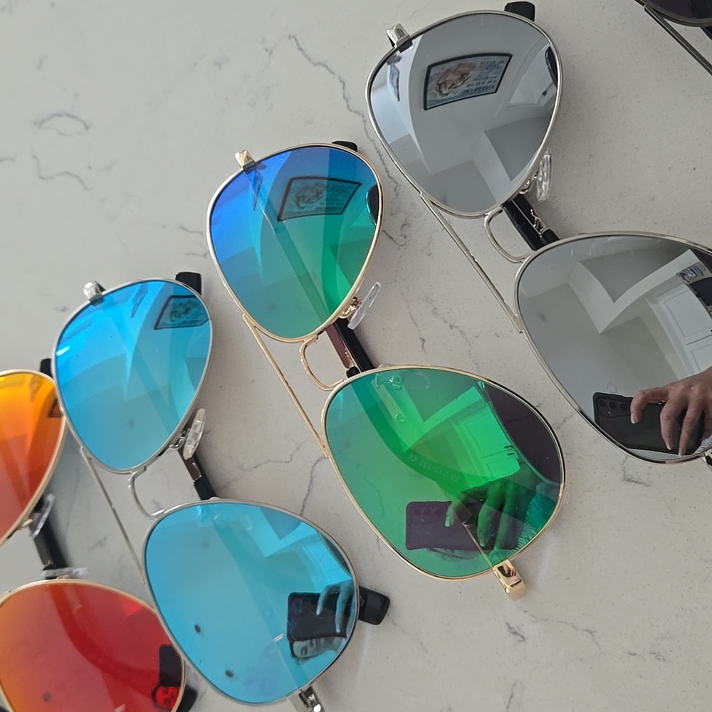 8 Pack Multi Colired Aviators - Picture 3 of 4